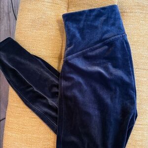 Spanx Black Velvet Leggings – Size Medium – 26" Inseam